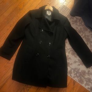 Slightly used women’s sized l black peacoat